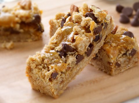 Caramel Oatmeal Chocolate Bars