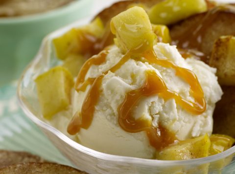 Crispy Pretzel Apple with Salted Caramel