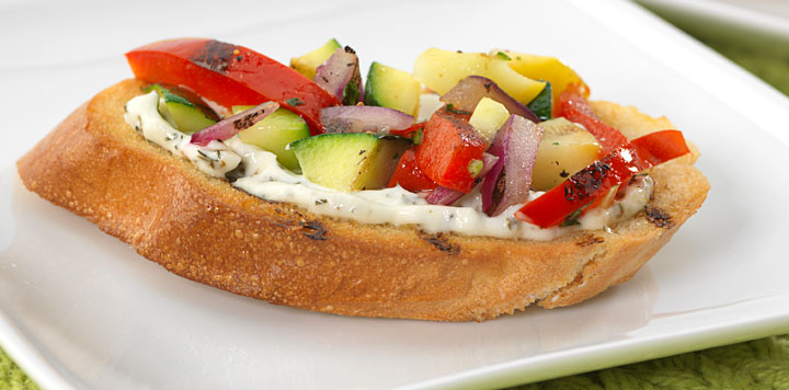 grilled vegetable bruschetta what