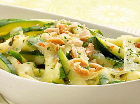 Warm Zucchini Salad with Champagne Dressing