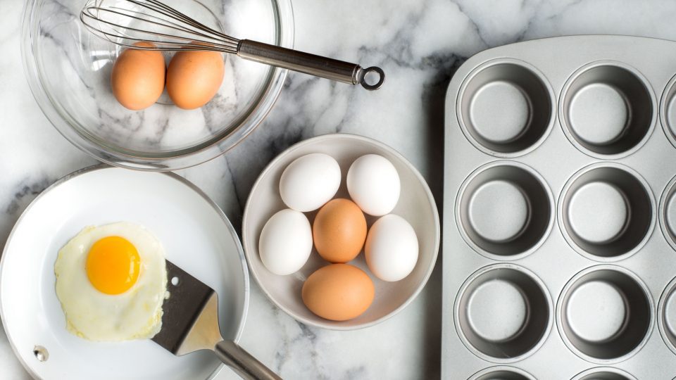 Eggs being prepared