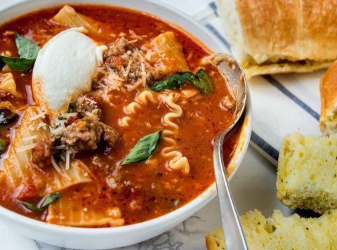 Lasagna Soup With Ground Beef