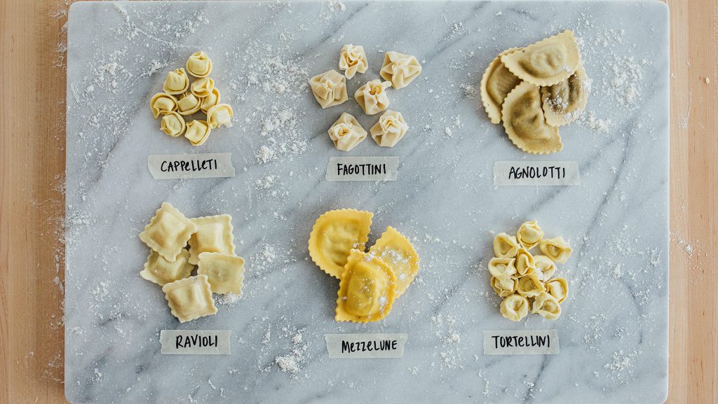 types of stuffed pastas with pictures