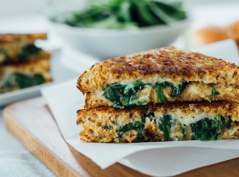 Grilled Gruyere & Spinach Sandwich